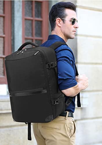 DWQOO ruksak za muškarce, 17.3 inčni putnički ruksak za prijenosnog računala, nose na backpack-u odobrenim, proširivim,