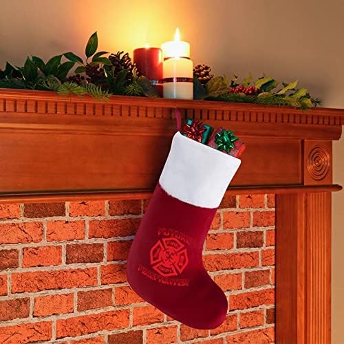 Budući vatrogasac personalizirani božićni čarapa Xmas kamin porodične zabave Viseće ukrase