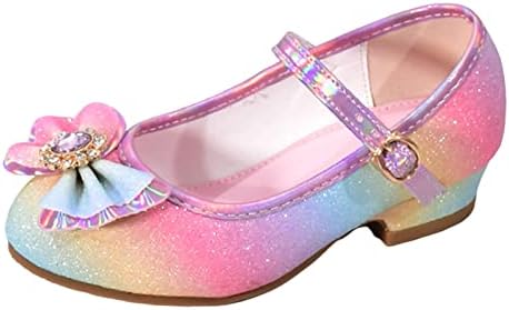 Dječje cipele s dijamantskim sjajnim sandalama Princeze cipele luk visoke pete pokazuju princeze cipele