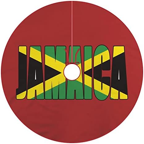 Jamajčka zastava države Božićna suknja Soft Xmas Tree Mat Božićni ukras za odmor za odmor Početna 30