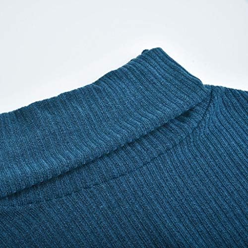 Ymosrh ženski džemper turtleneck pulover dugme dugih rukava labav pleteni džemper vrši džempere