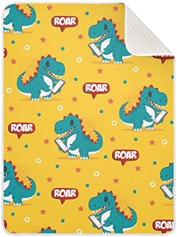 Swaddle pokrivač dinosaur pametni pokrivač za pamučne ploče za dojenčad, primanje pokrivača,