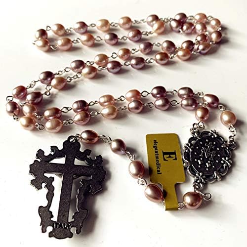 ELEGANTMEDIČKA PURPLE AAA 8MM biseri biserne perle kružne kraste ogrlice katolički poklon