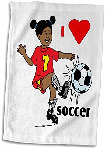 3drose slika afričke američke djevojke kaže da sam srčani nogomet - ručnici