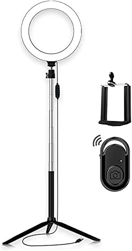 GIENEX 8 Selfie Ring Light sa postoljem za Stativ & držač za mobilni telefon za Live Stream / šminka,