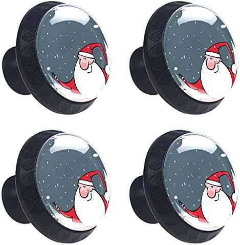 TYUHAW okrugla ladica povlači ručku crtani film Santa Claus Poklon kutija štampanje sa zavrtnjima za kućne ormare