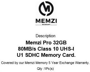 MEMZI PRO 32GB Klasa 10 80MB / s SDHC memorijska kartica za Sony Alpha A6000, a6300, a6500 digitalne kamere