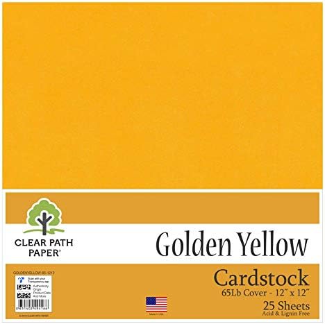 Paket - 2 Cardstock predmeti - tamno smeđa - 12 x 12 inča - poklopac 65LB; Zlatno žuto - 12 x 12 inča - poklopac