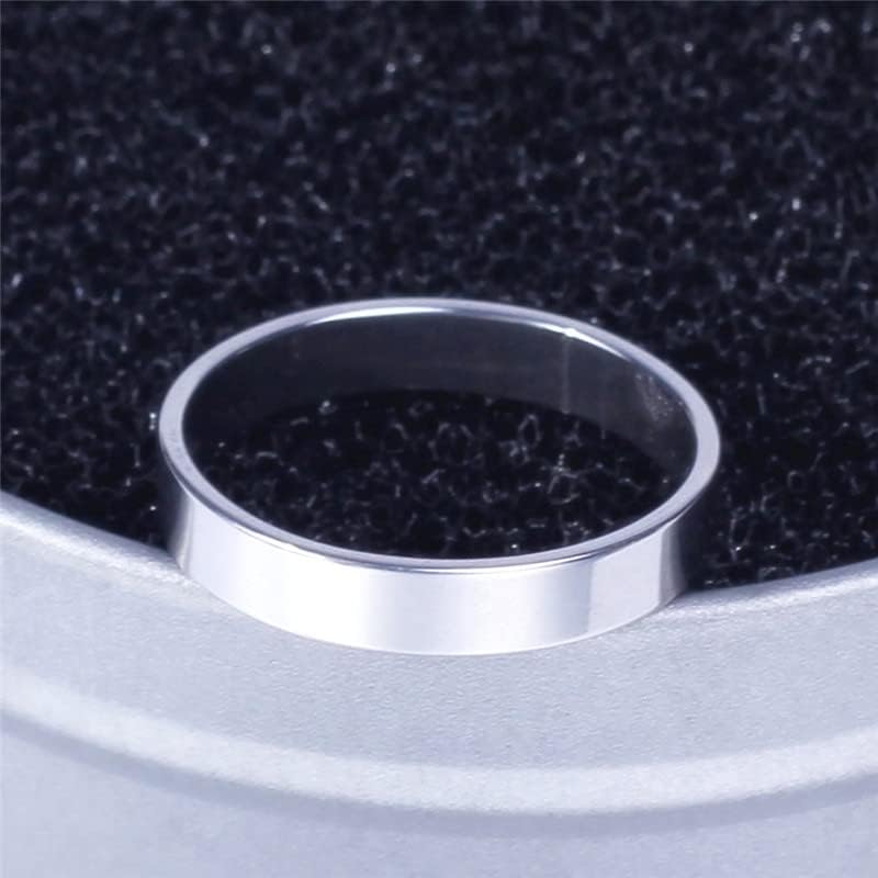 Koleso 316L 4mm prstenovi Tiny Band Ring za muškarce i žene modni srebrni rep prsten-80234