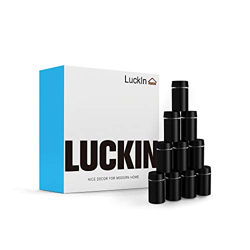 LuckIn vijci sa 20 paketa, hardver za montažu od nerđajućeg čelika za akrilne znakove, Crni