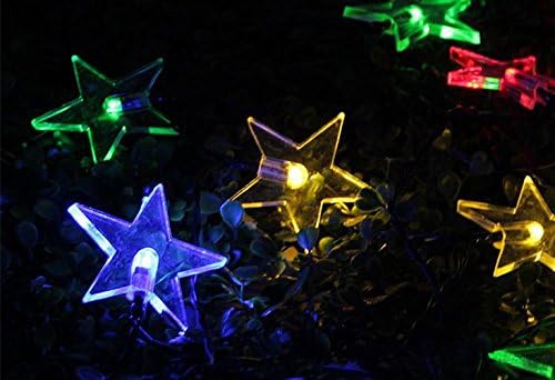 Solar Power 20 LED petokraka zvijezda koja treperi svjetlosni niz ukrasni svjetlosni niz za Božić