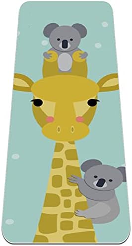 Siebzeh žirafa zelena Koala Premium debela prostirka za jogu Eco Friendly Rubber Health & amp; fitnes neklizajuća