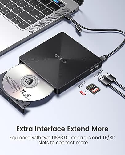 ORICO eksterni CD / DVD drajv USB 3.0 Type-C CD Burner sa Toolfree 3.5 eksternim hard disk kućištem podržava