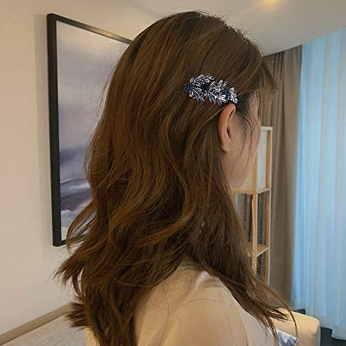 4kom Vintage srebro francuski Barrettes Hair Clip Accessories Rhinestone Pearl Jewel za žene