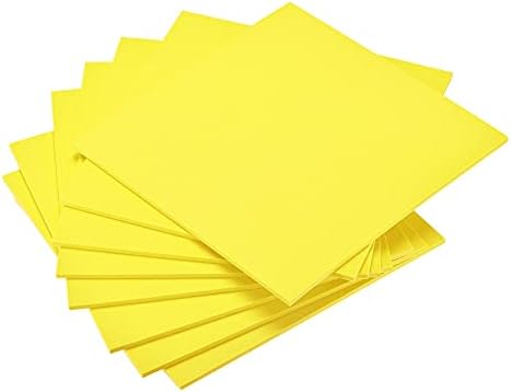 Uxcell žute EVA pjenaste ploče debljine 10 x 10 inča 5 mm za zanate DIY projekte, 8 kom