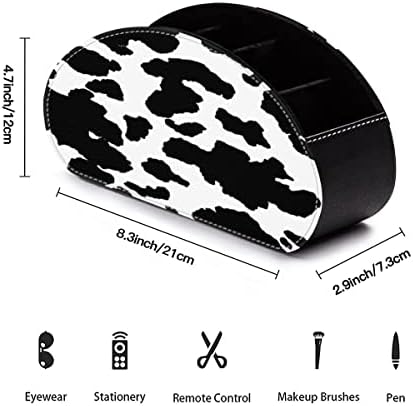 FWIW kravlje životinjski print Daljinski upravljač sa 5 odjeljka PU kožna TV daljinska kutija