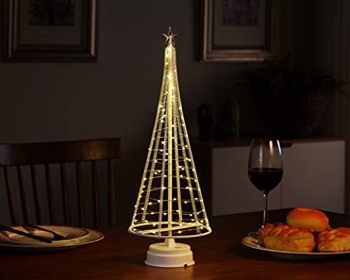 Mini metalo božićno drvce, mini božićno drvce, savremeno drvo s baterijom, zatvoreni za dom, zabava, božićni