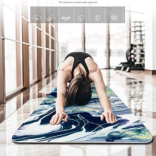 QTT yoga mat Yoga Mat Neklizajući fitnes jastučić sa trakom za nošenje Vježba yoga Mat podloga