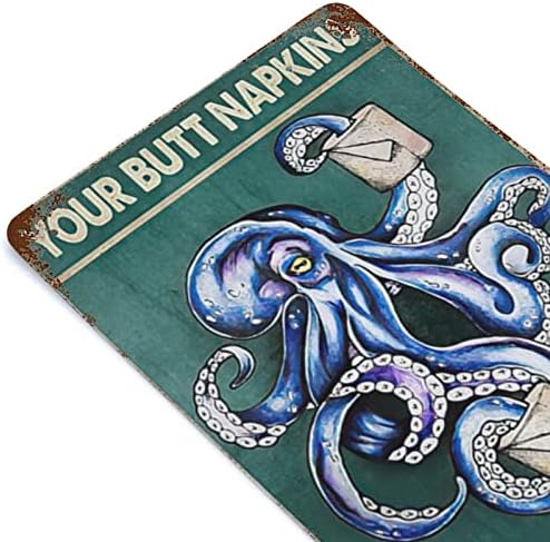KILSPU Vintage Funny-hobotnica tvoje Butt salvete moj Gospodar-Retro Metal tin znak kuhinja Home Decor