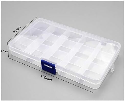 1pcs plastika 6/815 kutije za pohranu utora podesiva pakiranje prozirno sredstvo za obrtna kutija za obrtna