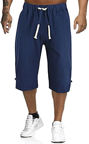 Muške Casual Kratke Pantalone Kargo Šorc Plus Size Potezanje Struka Od Punog Pamučnog Platna Pantalone Sa Sedam