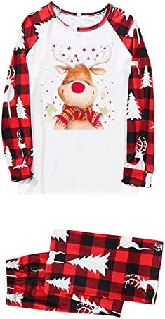 Božićne pidžame za obitelj 2022 Xmas Reindeer Print PJS Podudaranje setova Božićni ukrasi Jammyes Božićno drvce