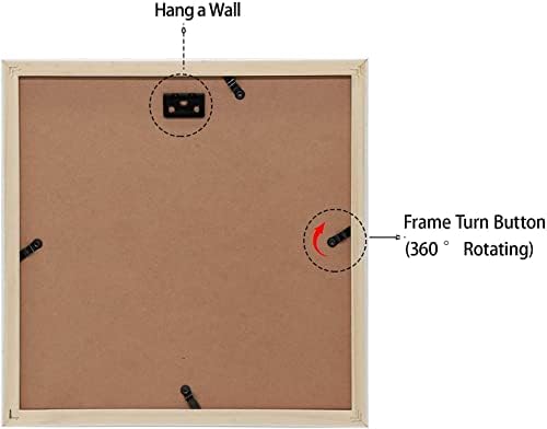 Set od 5, pametni telefon Instagram kolekcija okvira, 4x4-inčni kvadratni okviri za drvo - 10x10 okvir za navlake