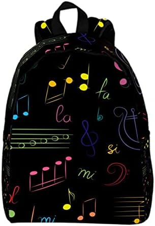 VBFOFBV putni ruksak, ruksak za laptop za žene muškarci, modni ruksak, note u boji glazbe