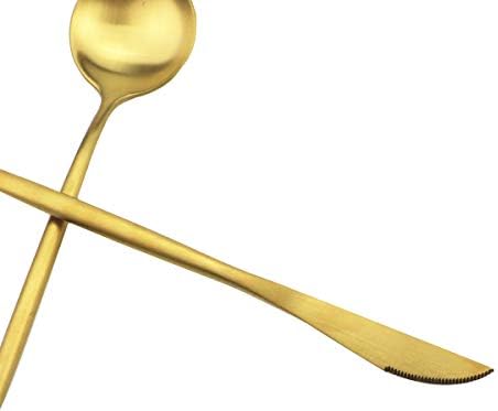 Gugrida Golden Stain Flatware, Moderni 6 Komada Mat Zlato 304 Desertna Viljuška Za Salatu Od Nerđajućeg