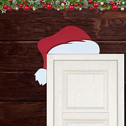 Vidio sam da Božić Santa Clausss snjegović šešir vrata ugaoni ukras Božić komada za slanje