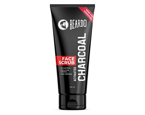 Beardo aktivni ugalj piling za lice protiv zagađenja za dubinsko čišćenje pora, 100 gm / uklanja prljavštinu