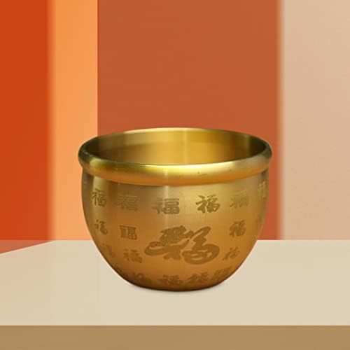 Magideal Novelty SIGGY BANK Cvjetni aranžmani Art Craft Brass Feng Shui Bowl Bowl za kućnu zabavu Decre