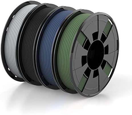 Bosoku Pla 3D filament pisača mat crna / plava / zelena / siva platna pločica 1,75 mm dimenzionalna tačnost