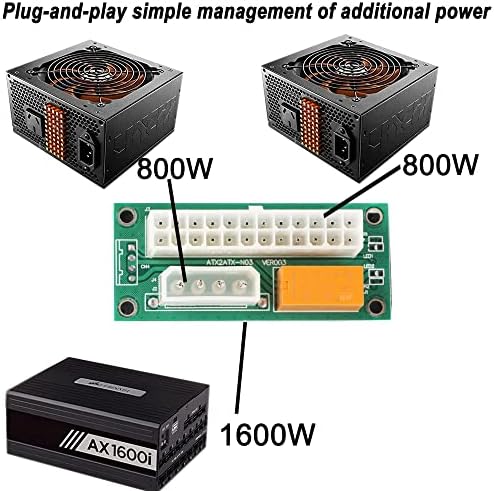 Meiriyfa add2psu sinhrona snaga, ATX 24pin za Molex 4pin Dual PSU Višestruko napajanje adapterske kablovske