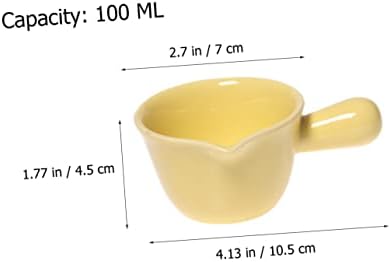 Mobestech 5kom keramička čaša za mlijeko mali stakleni kontejneri za terarijum dozator za šoljicu za kafu Mini
