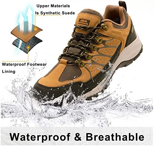 CKKM muške vodootporne planinarske cipele lagane neklizajuće patike sa niskim rezom planinarske