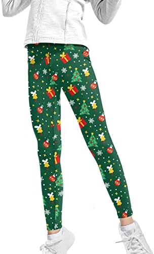 Maiyoinou vesele božićne gamaše visoke struk kompresijske tajice za odmor joge hlače za 4-13A godine