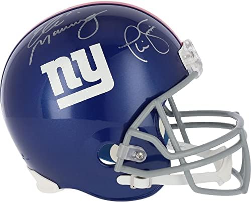Phil Simms & amp; Eli Manning New York Giants Autographed Riddell VSR4 replika kaciga - autographed