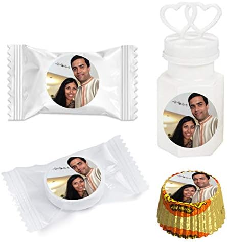ANDAZ Press Photo Personalizirane naljepnice za čokolade, odgovara poljupcima, vjenčanim gospodinu i MRS, 216