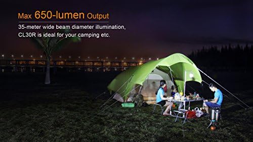 Fenix ​​CL30R 650 Lumen punjivi LED fenjer za kampiranje s organizatorom LUMENCAC