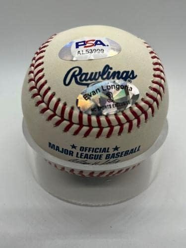 EVAN Longoria tampani zraci potpisali su službeni autografa MLB bejzbol PSA DNK * 99 - autogramirani bejzbol