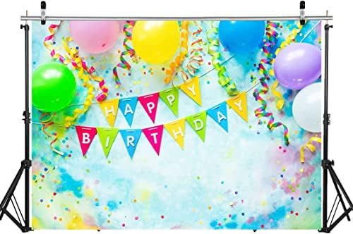 LYWYGG 7x5ft Happy Birthday backdrops Party Dekoracije Colorful Birthday Banner pozadine Boys Girls Birthday