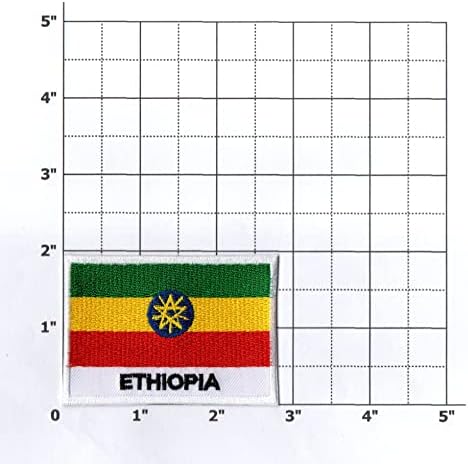 Prvo sve što Etiopija zastava zakrpa glačalo na malom vezenom za šešir jakne za jaknu ruksake ruksake