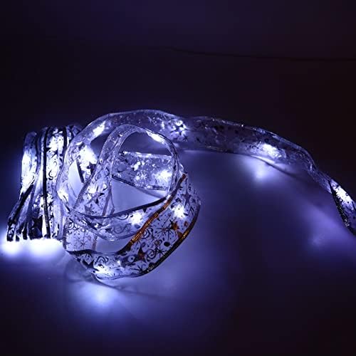 plplaaoo Božić Ribbon Lights, 13.12 ft 40 LED vodootporna Božićna traka Fairy Lights,Battery