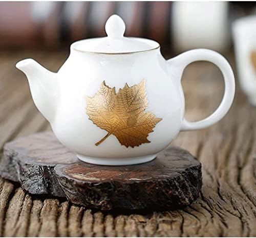 Moderni čajnici Minimalistički dizajn Gold Paint tehnologija, bijeli porculanski zlatni javorovski