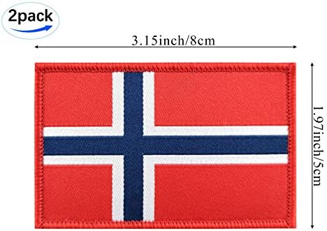 JBCD 2 Pack Norveška Zastava zastava Norveške zastave Taktička patch Patch zastava za zastavu za odjeću