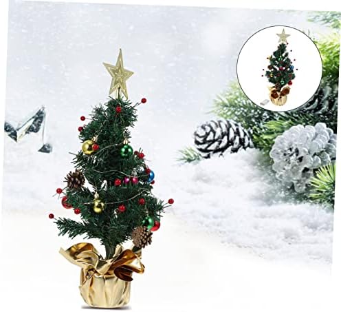 Osaladi 1SET Mini božićni stablo ukrasi za djecu Decre Decor Nativity Decor minijaturni prelit Xmas Tree