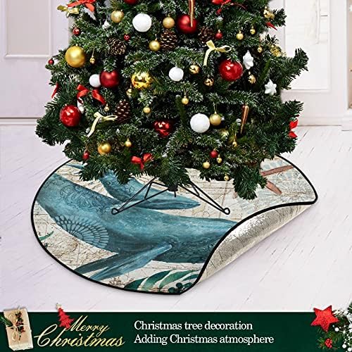 Retro kita božićna stabla prostirke vodootporna stalka za stalku Mat tepih ispod božićnog drvca za božićne