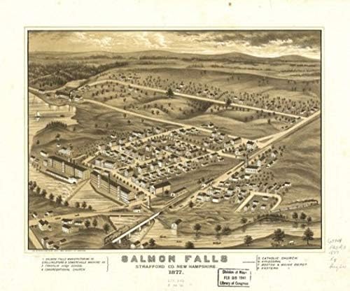 1877 Karta / Salmon Falls, Strafford Co, New Hampshire 1877 / New Hampshire / Rollinsford / R