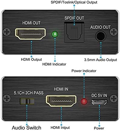 Renslat HDMI kompatibilni audio ekstraktor stereo ekstraktor ekrana optički 3,5 mm adapter za